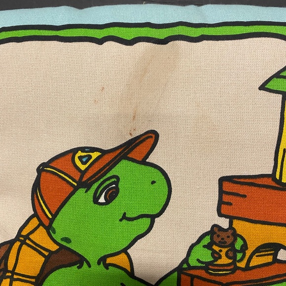 Vintage FRANKLIN THE TURTLE Block-Stacking Decorative Pillow - Picture 2 of 6